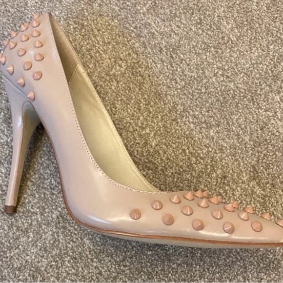 River Island Nude Studded Heels - Picture 2 of 6
